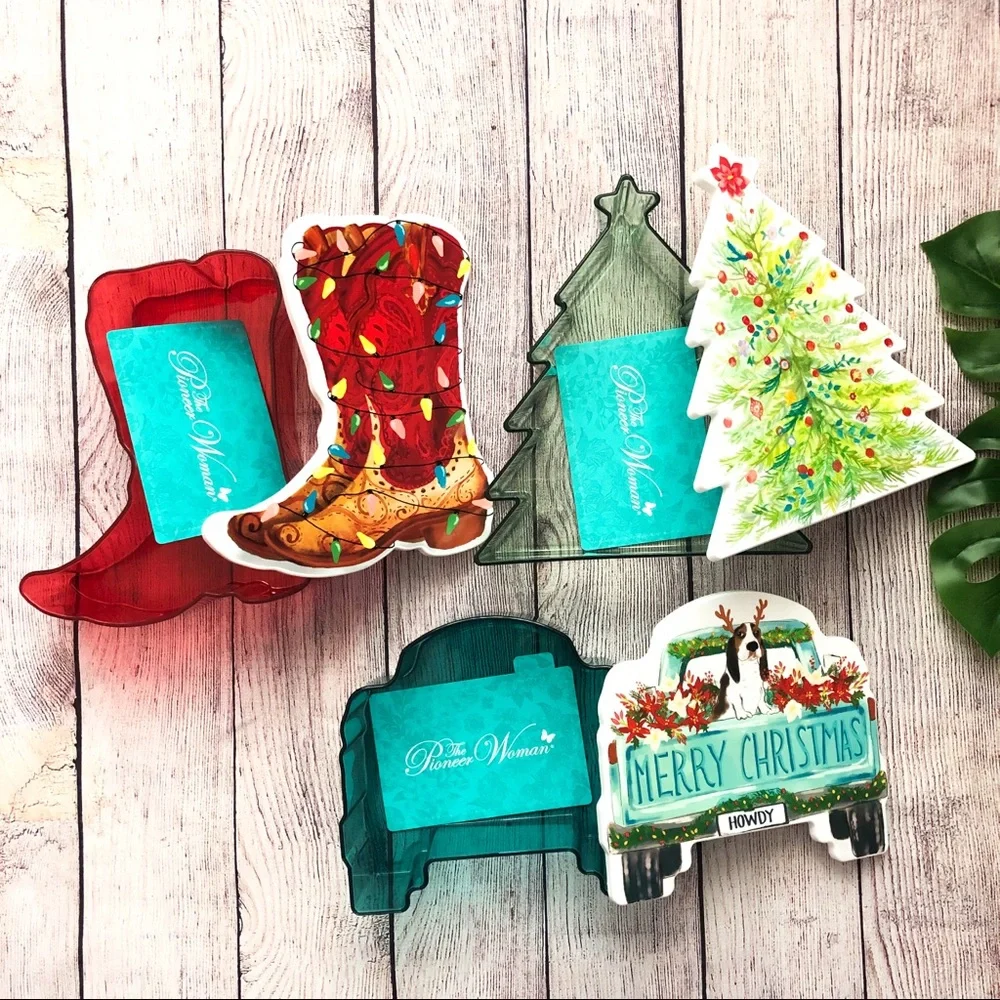 Pioneer Woman Merry Christmas Cookie Containers NEW